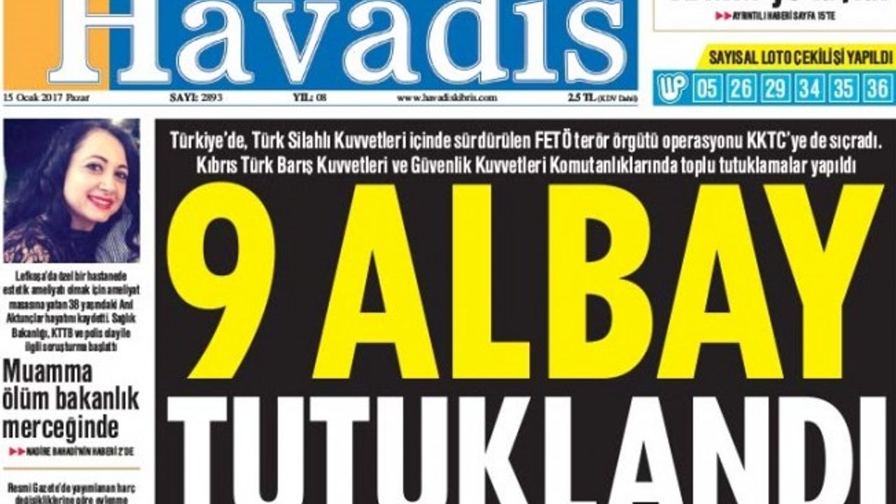 KKTC'de 9 Albay Fetö'den tutuklandı...