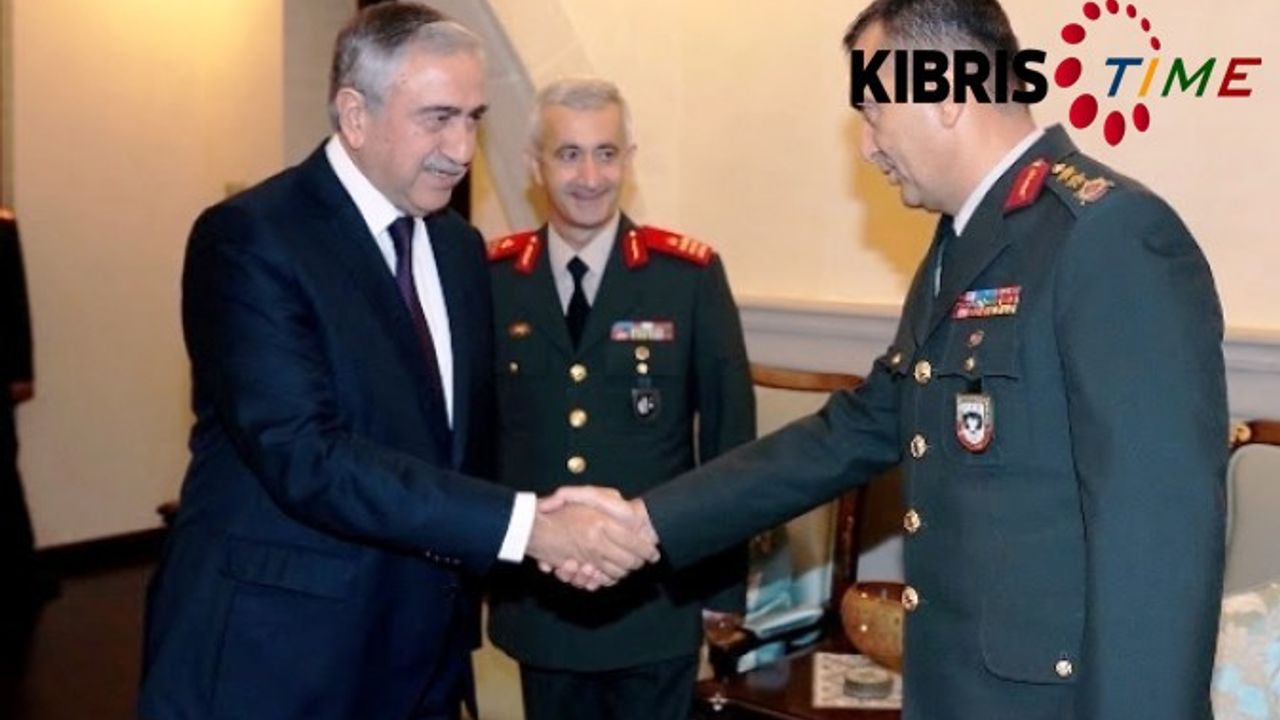 Akıncı GKK Komutanı Tuğgeneral Tevfik Algan'ı kabul etti