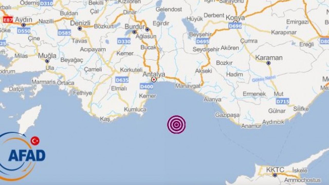 Akdeniz'deki deprem Kıbrıs'ta da hissedildi