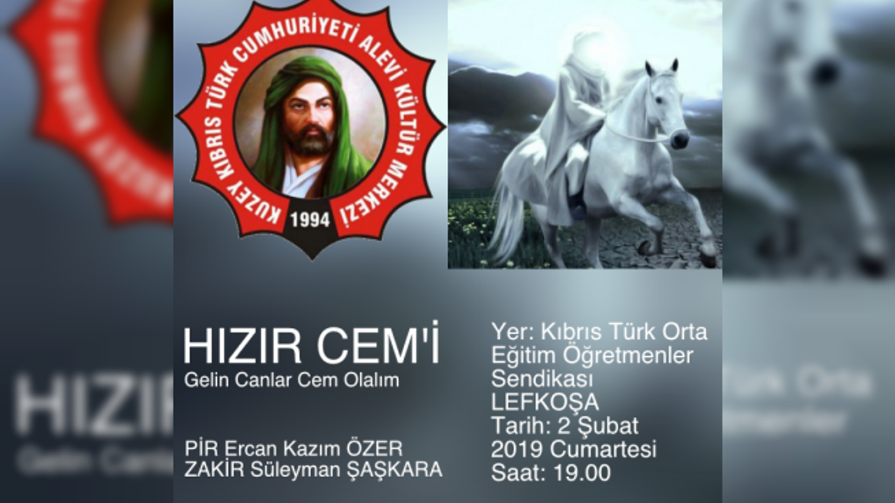 Alevi Kültür Merkezi, “Hızır Cemi” etkinliği düzenliyor