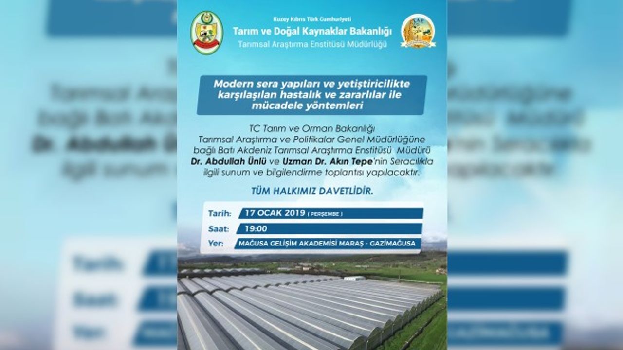 Gazimağusa'da seracılık eğitimi düzenleniyor