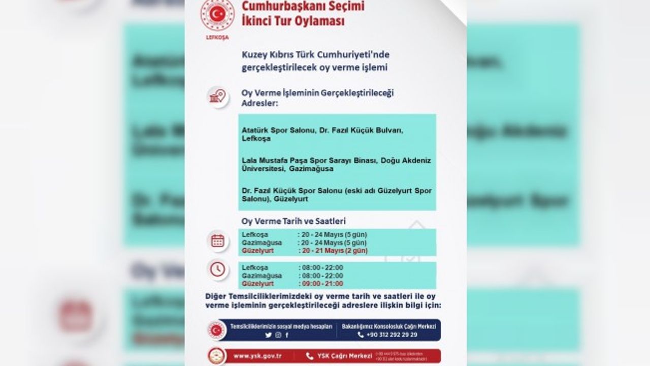 KKTC’de oy verme işlemi 20 Mayıs’ta başlayacak