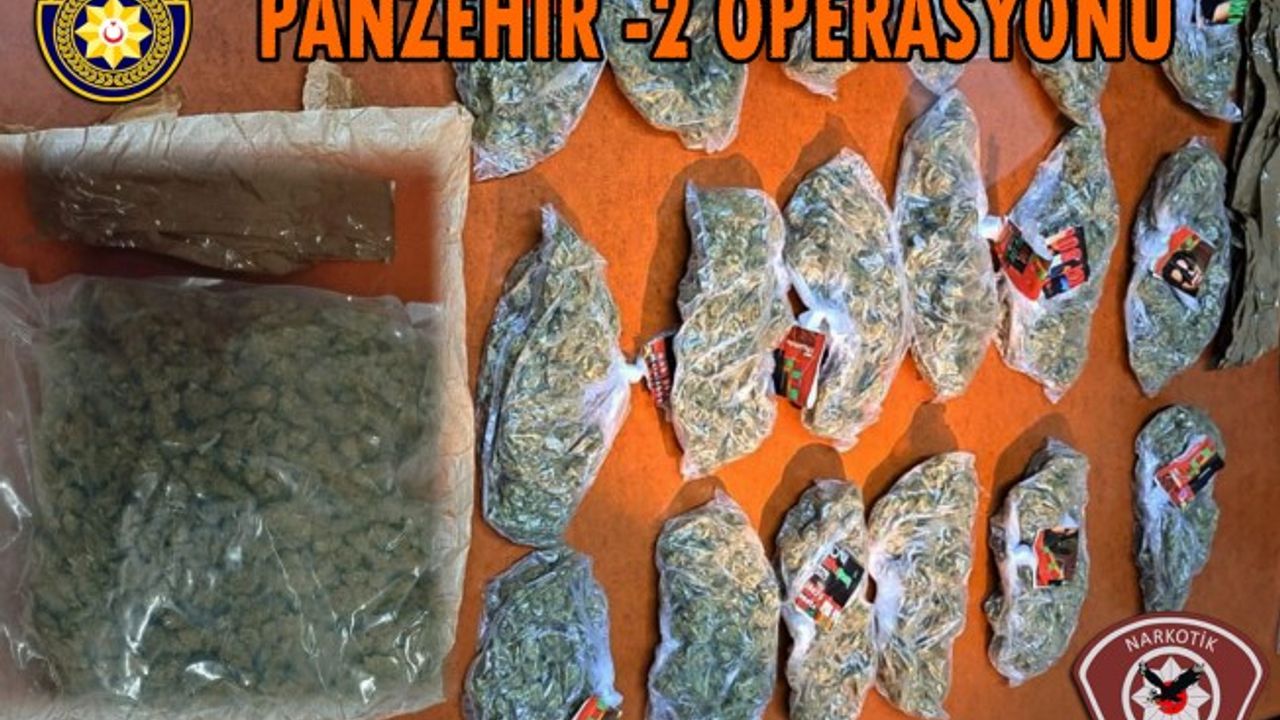 1 Kilo 500 gram uyuşturucu ele geçirildi