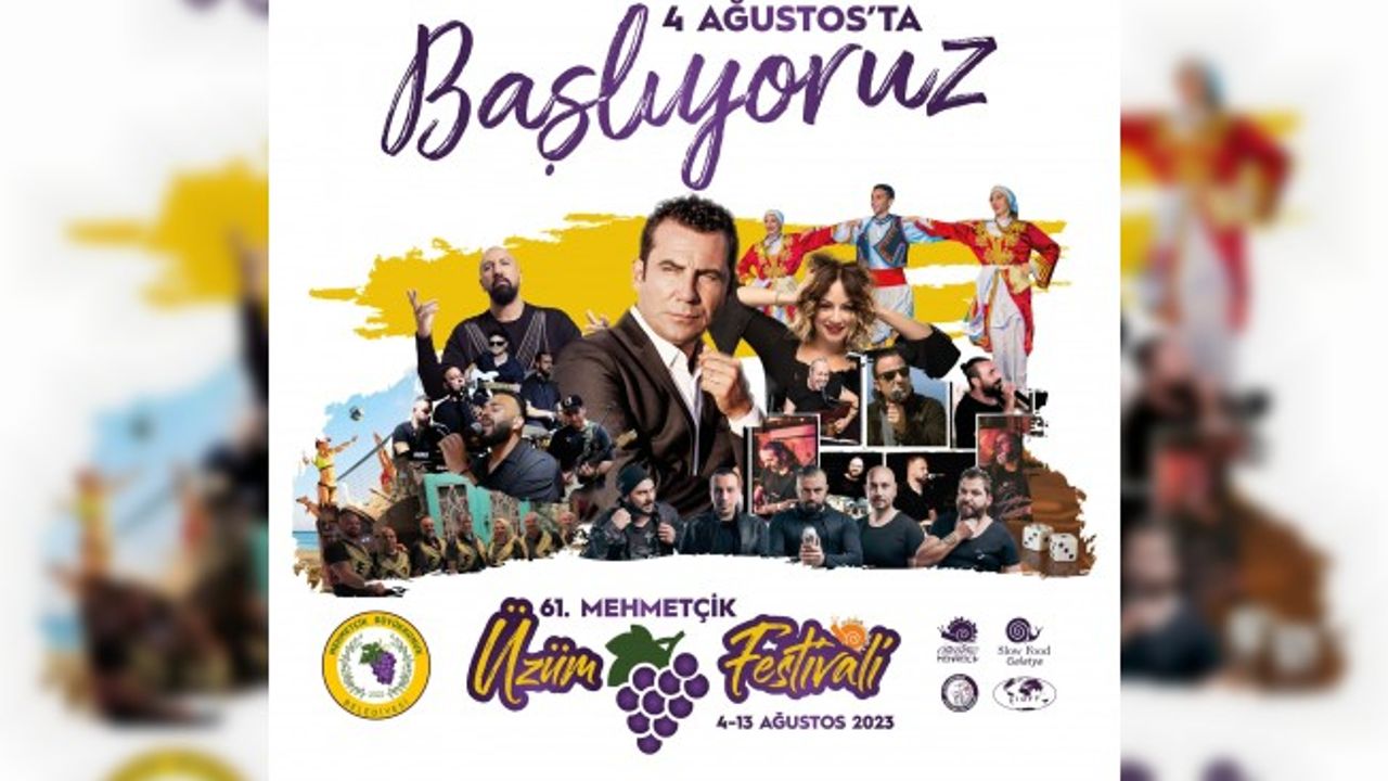 61. Mehmetçik Üzüm Festivali yarın başlıyor