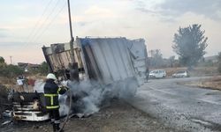 Güzelyurt Belediyesi'nin çöp kamyonu yanarak kullanılamaz hale geldi...