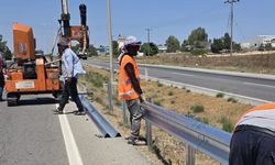 Lefkoşa-Güzelyurt ana yolunda oto korkuluk çakım işleri başladı