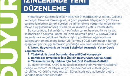 Çalışma Bakanlığı, üçüncü dünya ülkesi çalışanların çalışma izinlerine yeni düzenleme getirdi