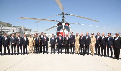 Ercan’da Yangın Söndürme Helikopteri teslim töreni yapıldı