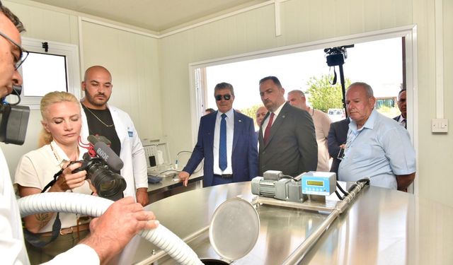 Başbakan Üstel, Minareliköy Süt Toplama Merkezi'nde incelemelerde bulundu
