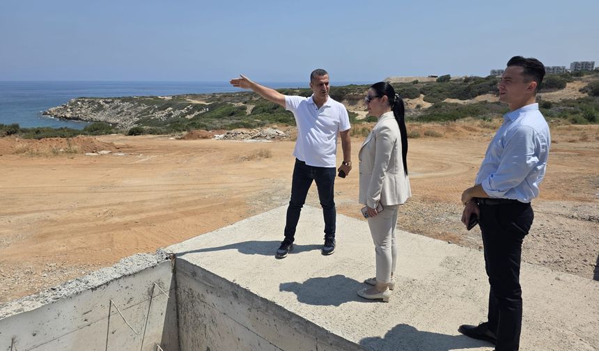 Girne Kaymakamı, Esentepe'de inşaat alanlarını ziyaret etti