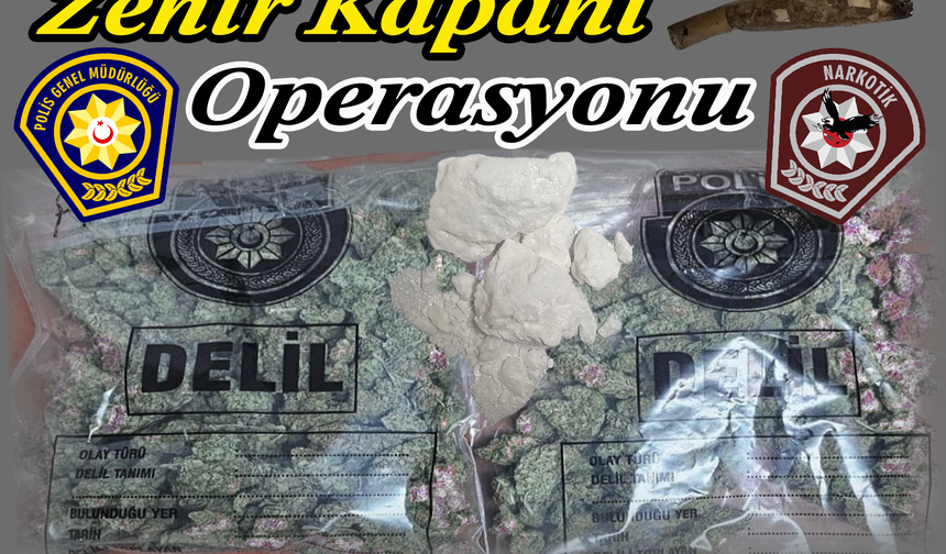 Polisten dört ilçede “Zehir Kapanı Operasyonu”…