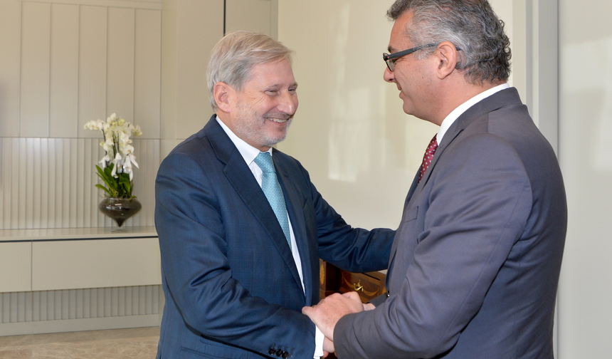 Cumhurbaşkanı Tufan Erhürman, Hahn’ı kabul etti