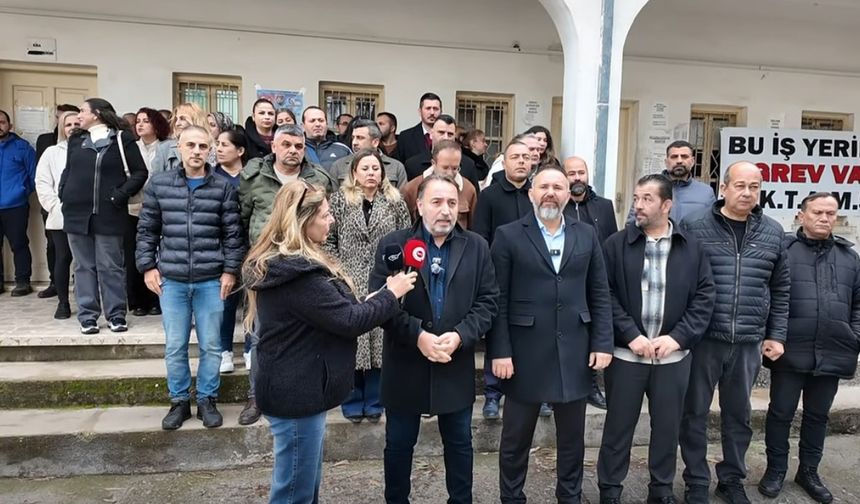 KTAMS, KAMUSEN ve KAMU-İŞ Gazimağusa ile İskele Gelir ve Vergi Dairelerinde tam gün greve gitti