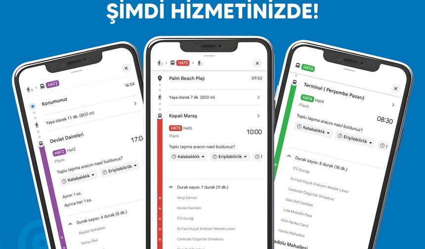 "Esnek Toplu Taşıma Sistemi" artık Google Haritalar’da