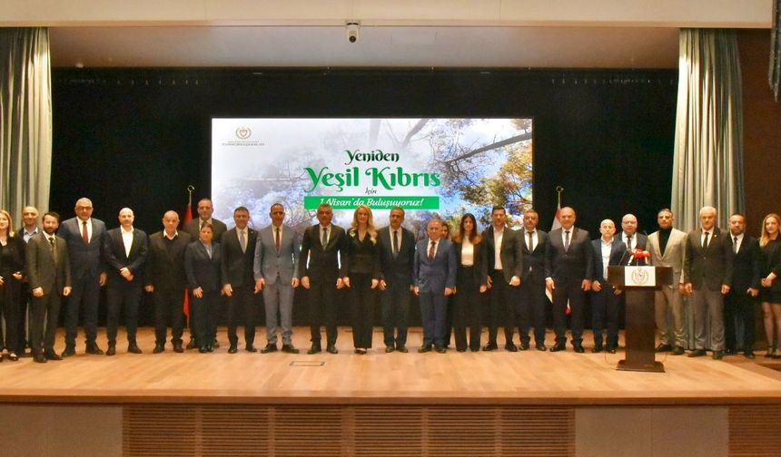 “Yeniden Yeşil Kıbrıs Projesi" Cumhurbaşkanlığı’nda düzenlenen etkinlikle tanıtıldı