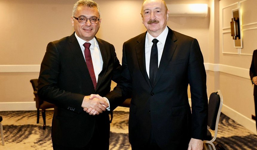 Erhürman, Azerbaycan Cumhurbaşkanı İlham Aliyev ile görüştü