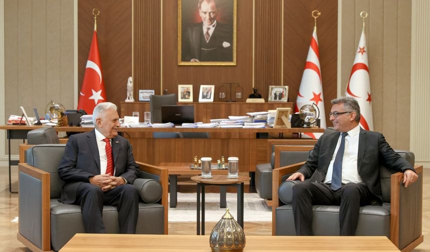 Erhürman, TDT Aksakallar Konseyi Başkanı Binali Yıldırım’ı kabul etti